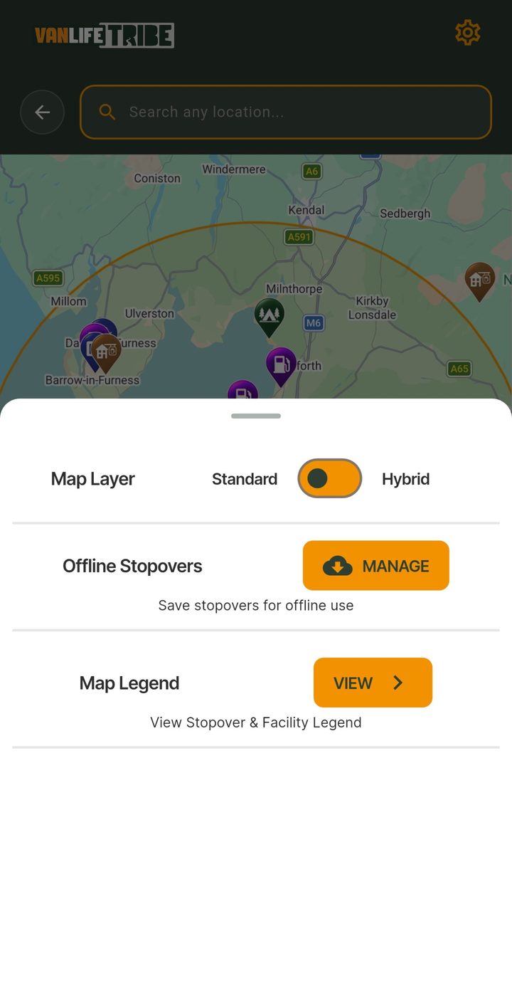 Offline stopovers settings